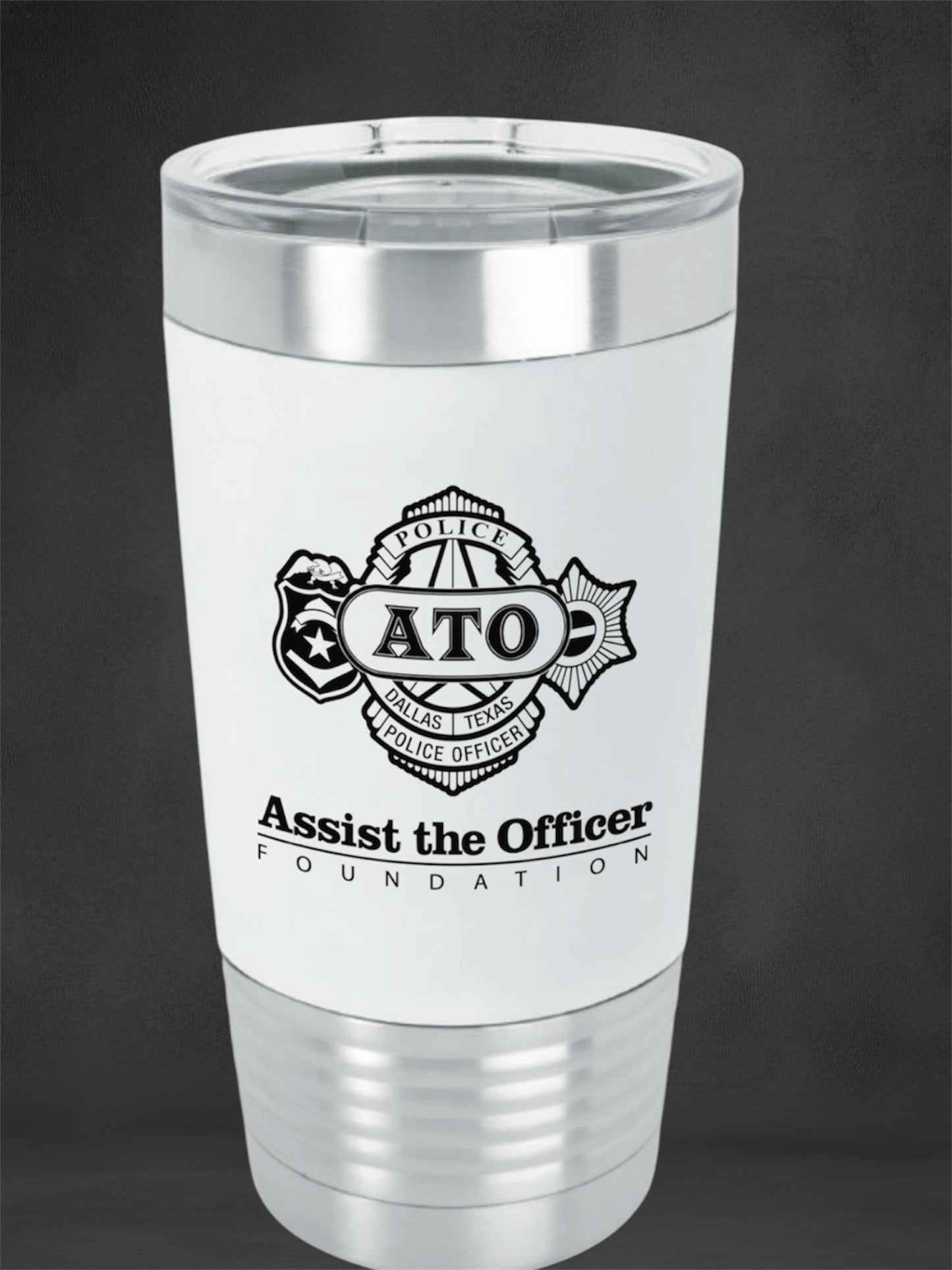 Tumbler Black & White Assist The Officer