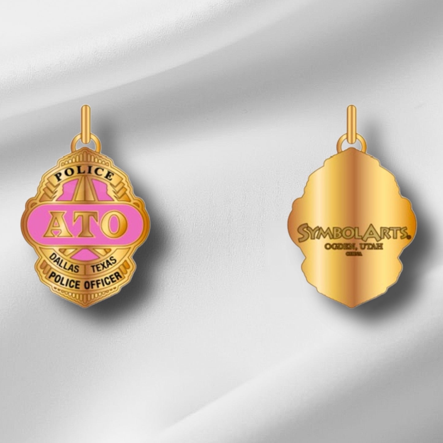 Badge Pendant Necklace Gold Color