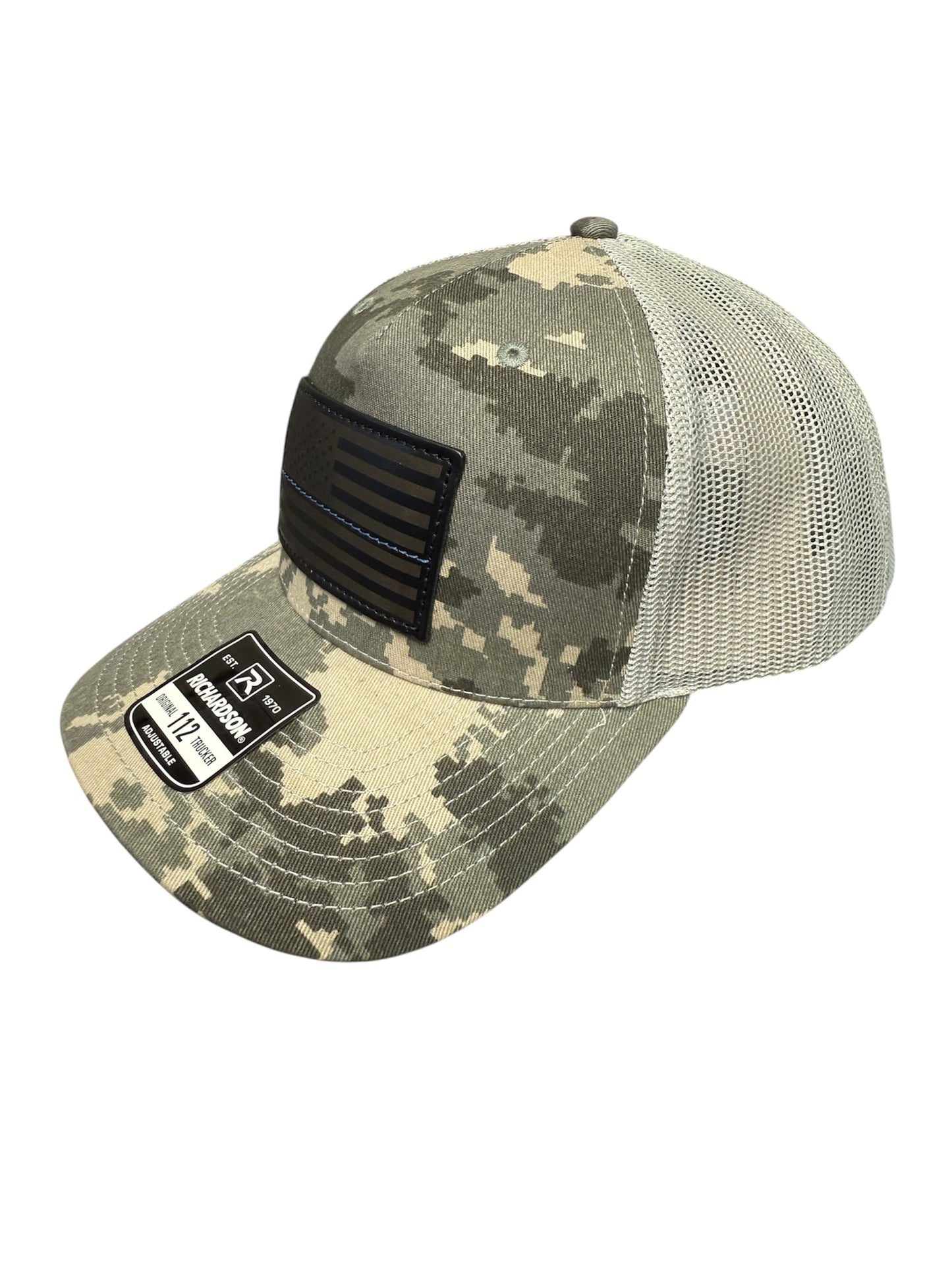 Hats - Thin Blue Line Leather Patch (Assorted Colors)