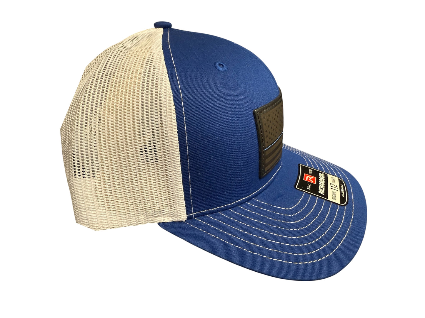 Hats - Thin Blue Line Leather Patch (Assorted Colors)