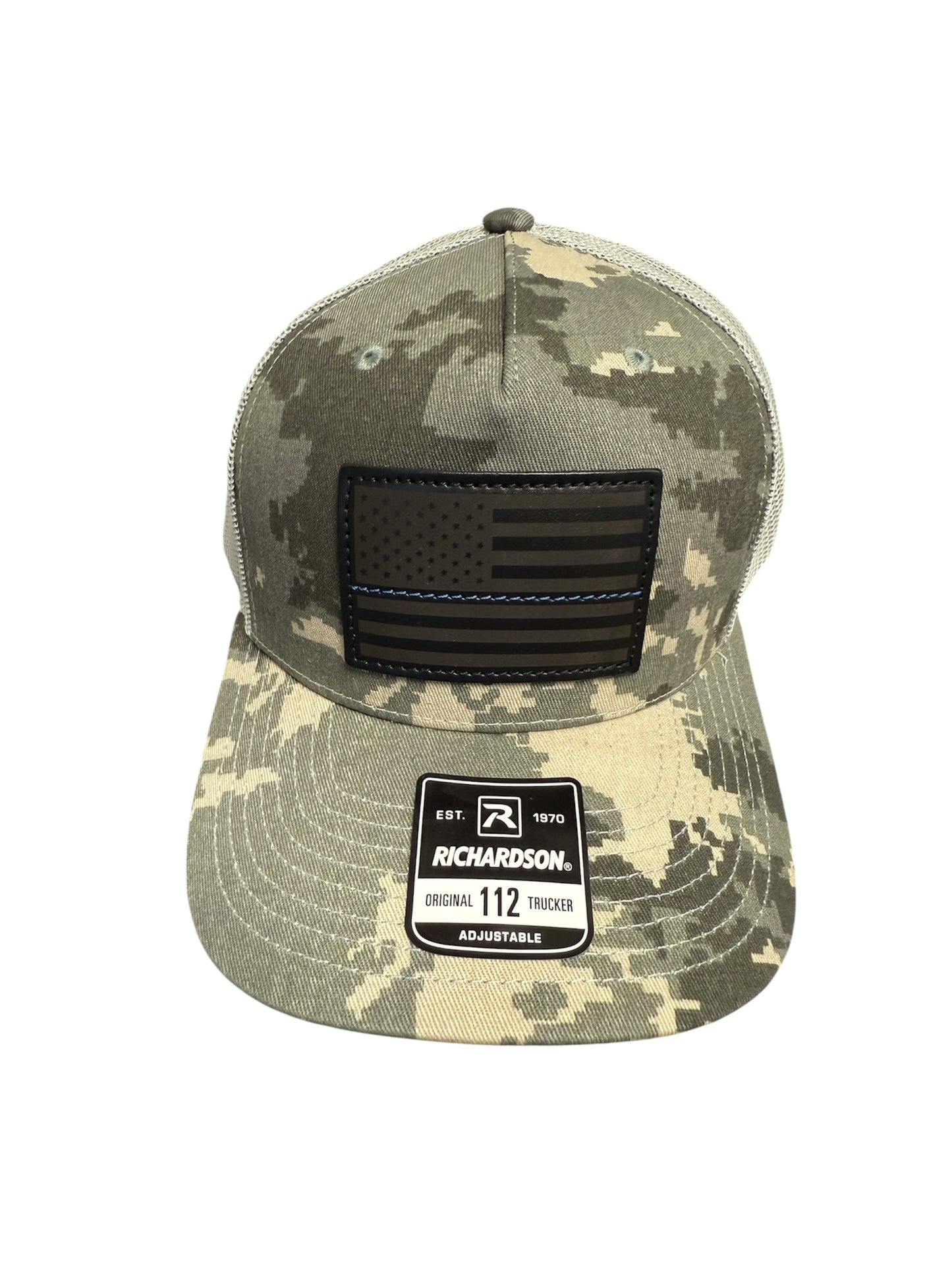 Hats - Thin Blue Line Leather Patch (Assorted Colors)