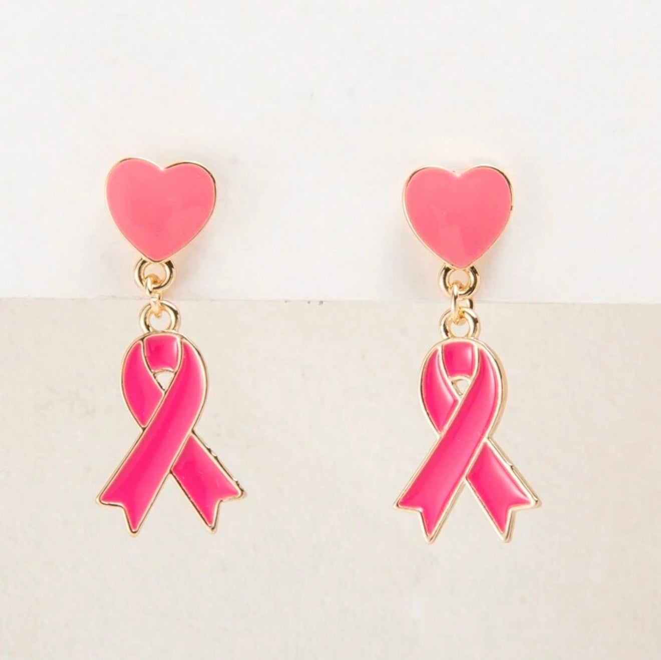 Cancer Ribbon Earrings