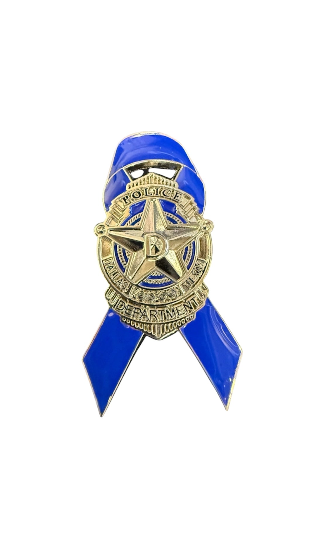 Lapel Pin Blue Ribbon – Assist the Officer Foundation - Dallas