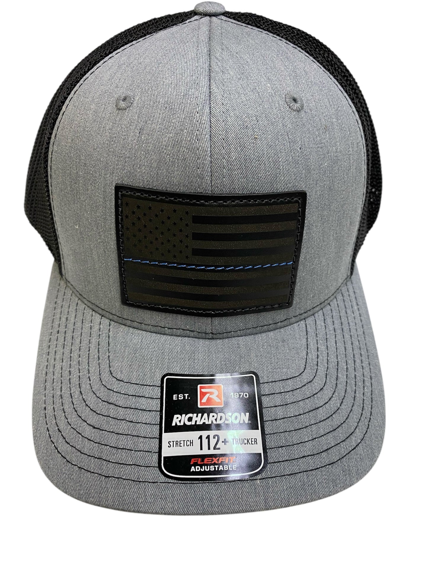 American Flag Thin Blue Line Hat Gray/Black