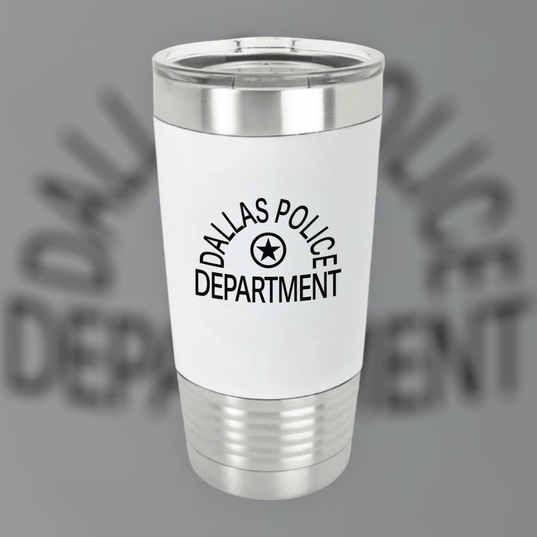 Tumbler Black & White Dallas Police Department