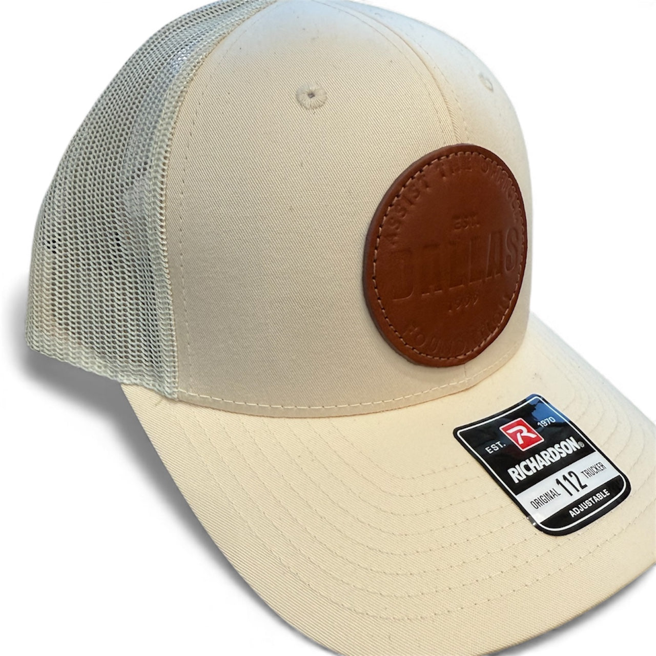 Hats - Assist The Officer Round Leather Patch (Assorted Colors)