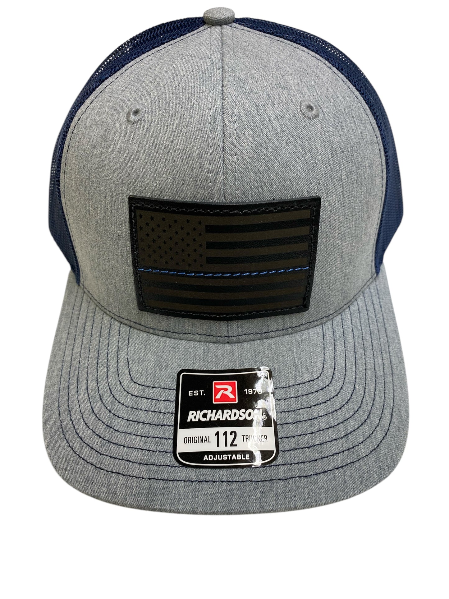 American Flag Thin Blue Line Hat Gray/Blue