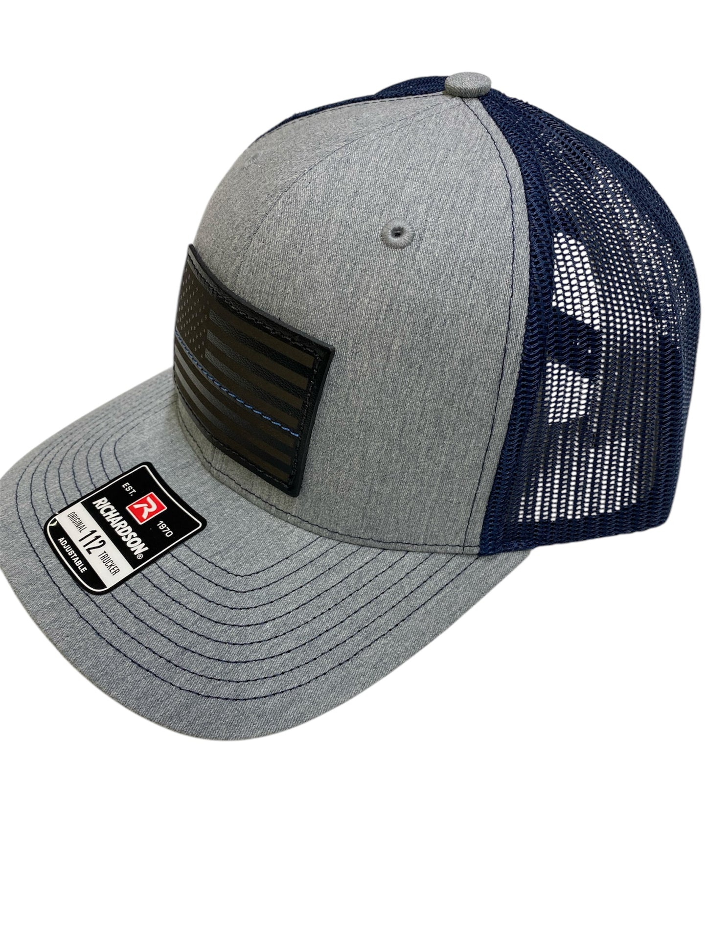 American Flag Thin Blue Line Hat Gray/Blue