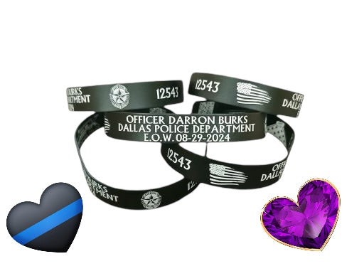 A Memorial Bracelet In Honor of Officer Darron Burks. (Suspended Sales To Fill Orders) if interested in buying more let us know! Thank you for your support.