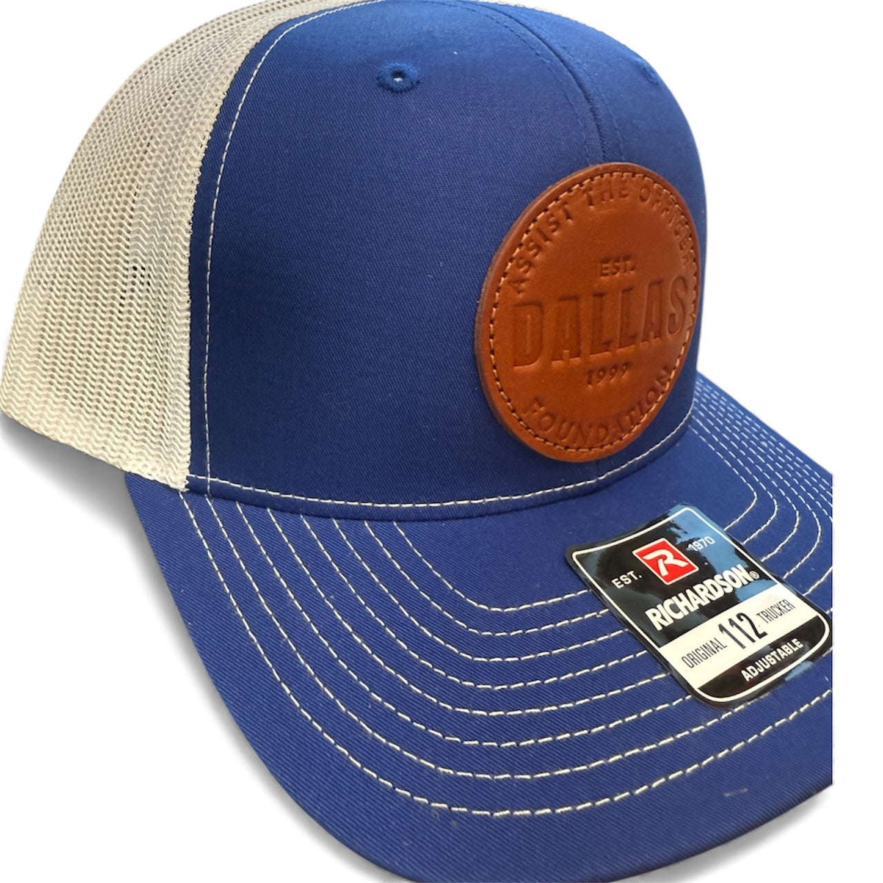 Hats - Assist The Officer Round Leather Patch (Assorted Colors)