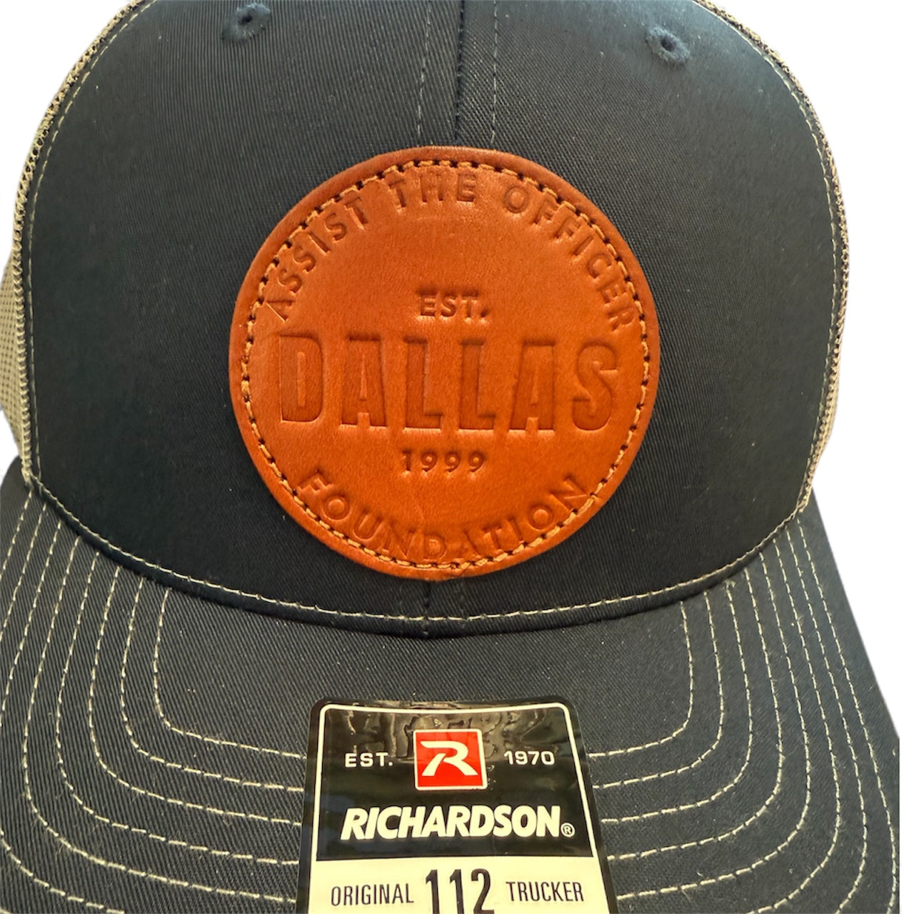 Hats - Assist The Officer Round Leather Patch (Assorted Colors)