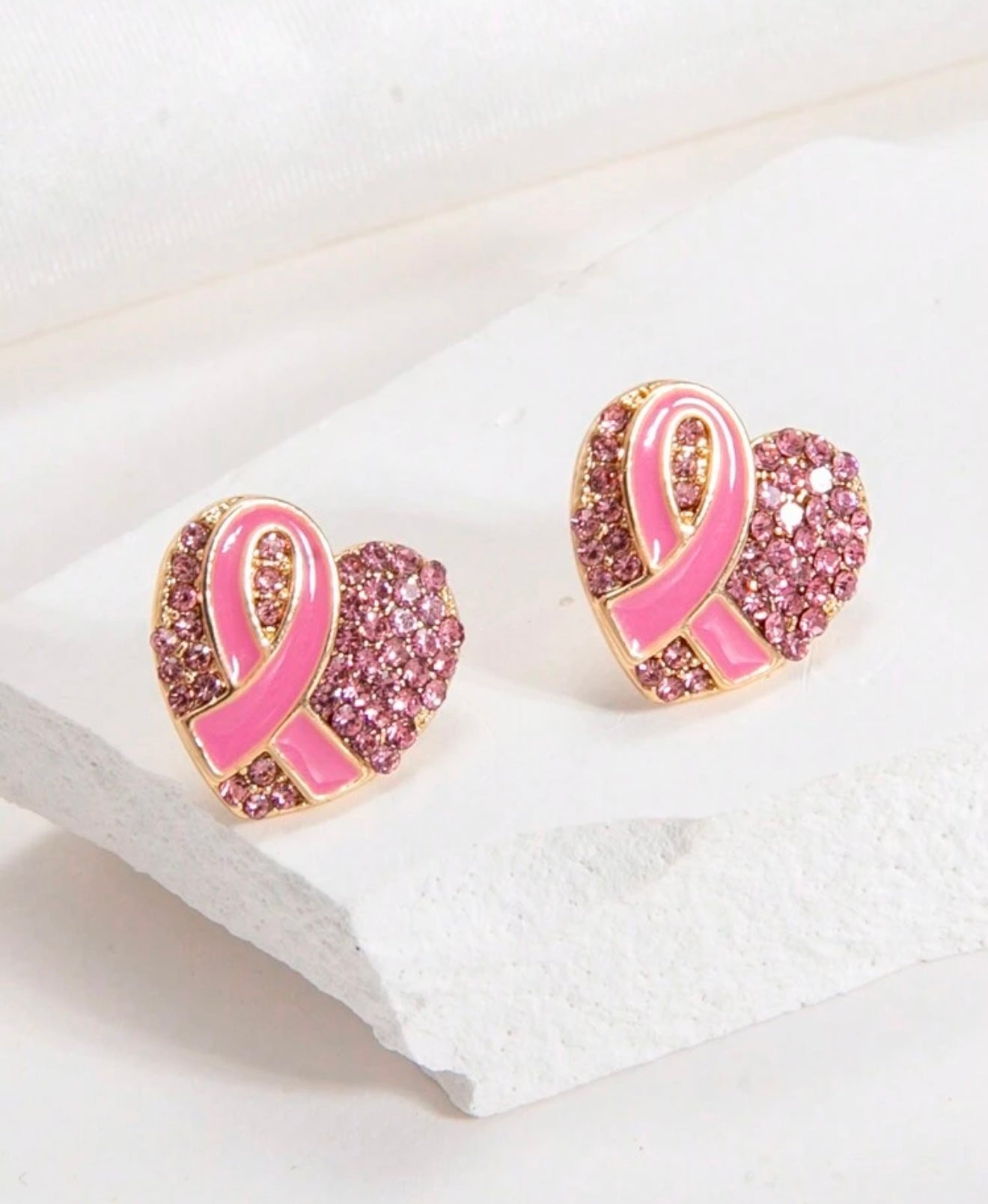Cancer Heart Earrings